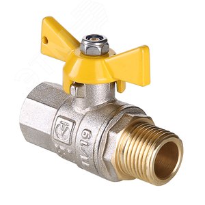 Кран шаровой газовый 1/2' ВН рукоятка бабочка VALGAS