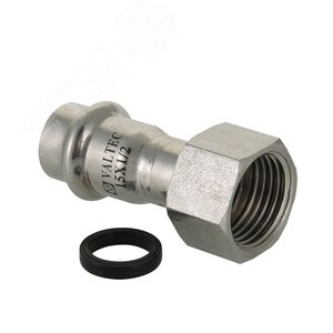 Соединитель нержавеющая сталь 15x1/2' НГ с накидной гайкой