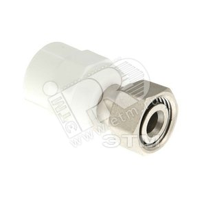 Муфта комбинированная 20x3/4' ВР накидная гайка, евроконус, полипропиленовая PPR, белая