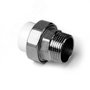 Муфта разъемная 20x1' НР полипропиленовая PPR ам  ериканка, белая