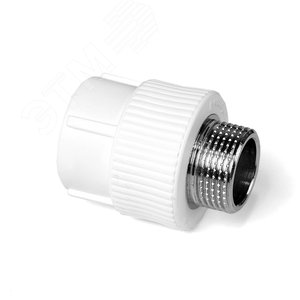 Муфта комбинированная 20x3/4' НР полипропиленовая PPR белый