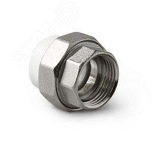Муфта разъемная 20x1' ВР полипропиленовая PPR американка, белая