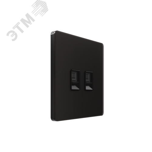 Розетка информационная С/У RJ-45 кат.5e 2-я, Полярная ночь , Systeme Infinity
