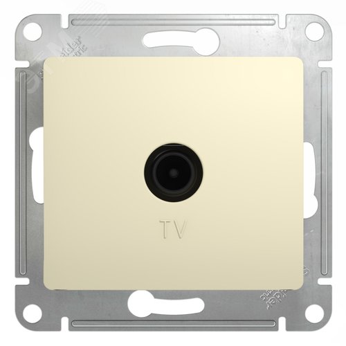GLOSSA Розетка телевизионная TV в рамку 1дБ бежевая