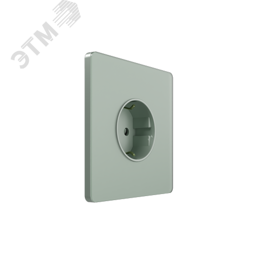 Розетка С/У с ЗК (250В, 16А, защит.шторки), Таежное утро , Systeme Infinity