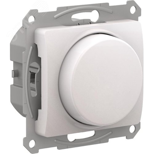 GLOSSA СВЕТОРЕГУЛЯТОР (диммер) повор-нажим, LED, RC, 400Вт, мех.,  ПЕРЛАМУТР