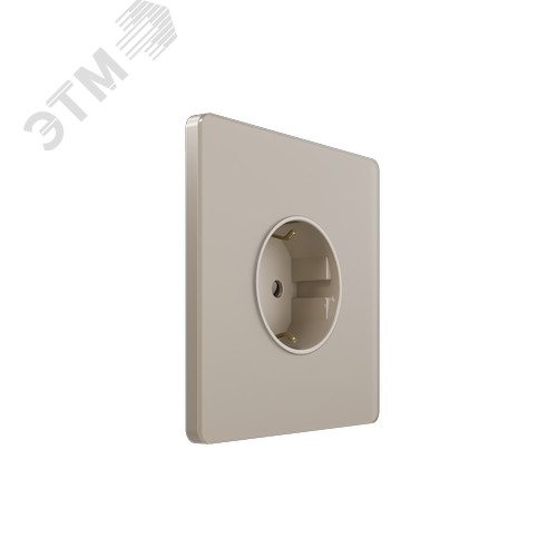 Розетка С/У с ЗК (250В, 16А, защит.шторки), Песчаный берег , Systeme Infinity