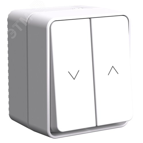 ATLASDESIGN PROFI IP54 2-клавишный ВЫКЛЮЧАТЕЛЬ ДЛЯ ЖАЛЮЗИ, 2хсх.4, БЕЛЫЙ
