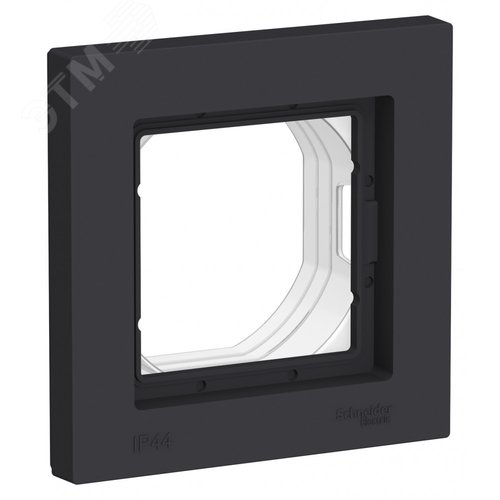 ATLASDESIGN AQUA 1-постовая РАМКА IP44, КАРБОН