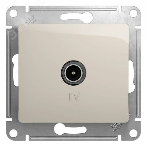 GLOSSA TV розетка оконечная 1DB механизм молочный