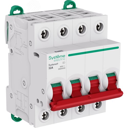 Выключатель нагрузки (ВН) 4P 32A 400В Systeme9