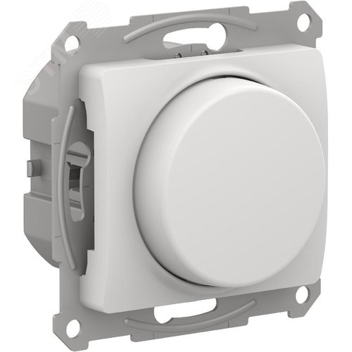GLOSSA СВЕТОРЕГУЛЯТОР (диммер) повор-нажим, LED, RC, 400Вт, мех.,  БЕЛЫЙ