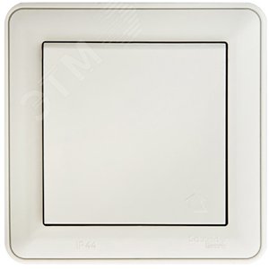 W59 Розетка скрытая с заземлением с крышкой IP44 белая
