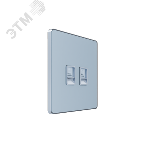 Розетка информационная С/У RJ-45 кат.5e 2-я, Стальное небо , Systeme Infinity