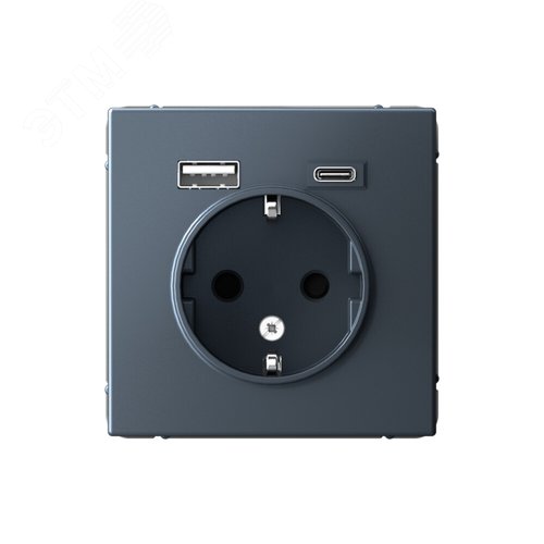 ARTGALLERY розетка 16А с 2 USB A+C, 5В/2,4А/3,0А, 2х5В/1,5А, механизм, грифель