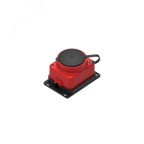 MultiSet Розетка 2К+З открытой установки каучуковая 16А/250В IP44 Красная