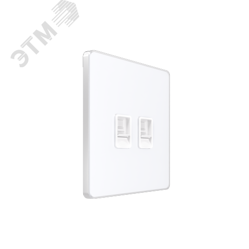 Розетка информационная С/У RJ-45 кат.5e 2-я, Арктический лед , Systeme Infinity
