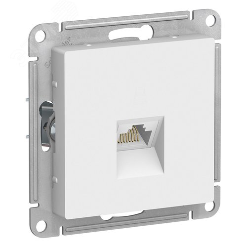 ATLASDESIGN РОЗЕТКА компьютерная RJ45, кат. 6A, механизм, БЕЛЫЙ
