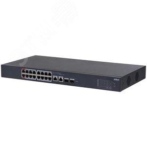 Коммутатор управляемый L2 с обл. упр. 16x100Мбит/с (RJ45 с PoE+,PoE++), 2x1Гбит/с (Combo) 135Вт