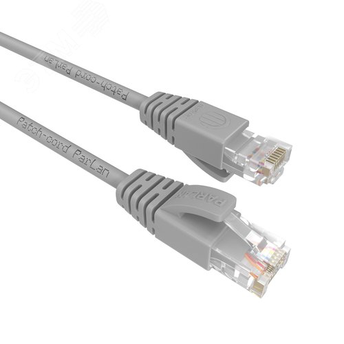 Патч-корд U/UTP Cat 5e ZH 4х2х0,60 Flex 1,5м серый