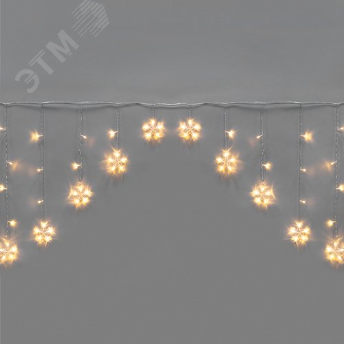 Гирлянда Арка со звездами 2,5 х 1,2 м 136 LED теплый белый прозрачный ПВХ IP20 230 В
