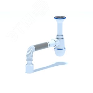 Сифон для умывальника АНИ 1 1/2'X40 с гибкой трубой 40х50