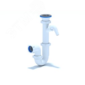 Сифон для мойки АНИ 1 1/2'X40 прямоточный c отводом для стиральной машины