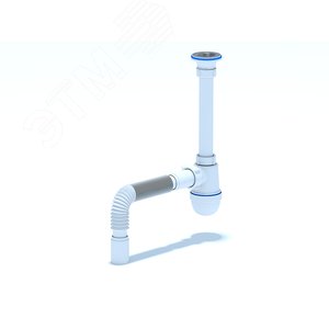 Сифон для умывальника АНИ 1 1/4'X40 с гибкой трубой 40х40