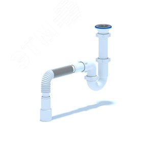 Сифон для мойки АНИ 1 1/2'X40 прямоточный c гибкой трубой 40х40/50