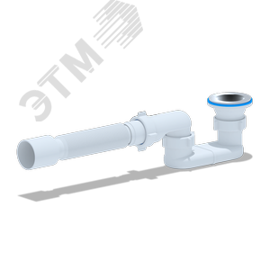 Сифон для душевого поддона АНИ 1 1/2'X40 плоский с гибкой трубой 40х50