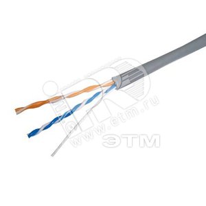 Витая пара U/UTP кат 5e 2х2х0.46 AWG24 Light PVC IN