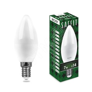 Лампа светодиодная LED 7вт E14 белый матовая свеча