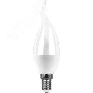 Лампа светодиодная LED 13вт Е14 белый матовая свеча на ветру