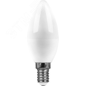 Лампа светодиодная LED 9вт E14 дневной матовая свеча