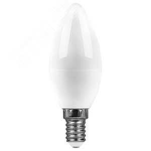 Лампа светодиодная LED 15вт Е14 теплый матовая свеча
