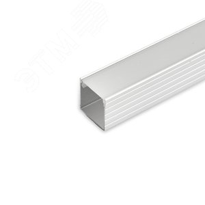Профиль накладной алюминиевый 1 м матовый экран 2 заглушки 2 крепежа для светодиодных лент