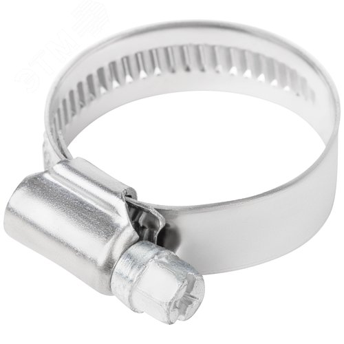 Хомут обжимной накатной 20-32мм нержавеющая сталь ширина 12мм