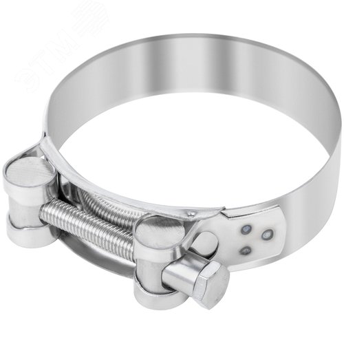 Хомут обжимной силовой шарнирный 80-85мм нержавеющая сталь