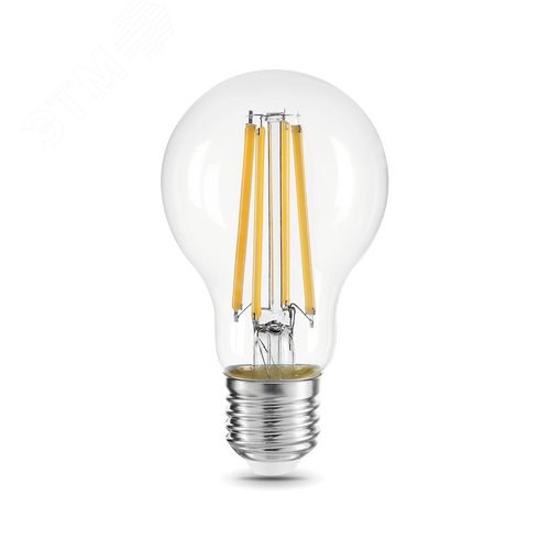 Лампа светодиодная филаментная LED 15 Вт 1450 лм 4100К А60 груша нейтральный E27 AC 220В прозрачная колба Black Filament