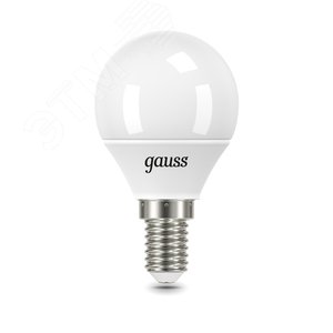 Лампа светодиодная LED 6.5 Вт 550 лм 6500К шар P45 холодный E14 AC 220В Black