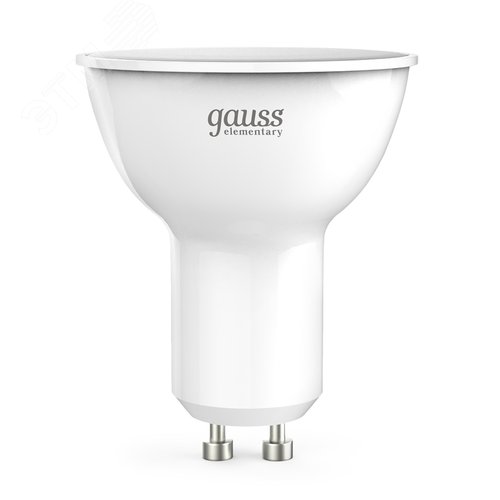 Лампа светодиодная LED 5.5 Вт 430 лм 3000К софит MR16 теплый GU10 AC 220В Elementary