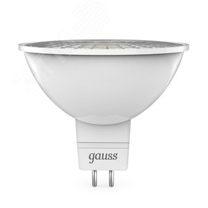 Лампа светодиодная LED 5 Вт 530 лм 4100К софит MR16 нейтральный GU5.3 AC/DC 12В низковольтная Black