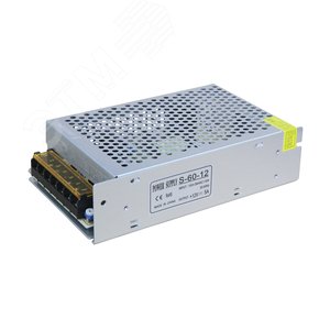 Блок питания для светодиодной ленты 60 Вт AC 100-264В Uвых 12В IP20 110х78х35мм Black