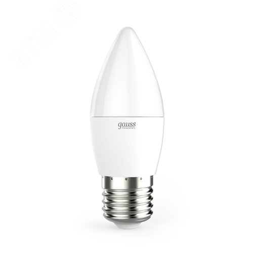 Лампа светодиодная LED 8 Вт 520 лм 3000К свеча теплый E27 AC 220В Elementary