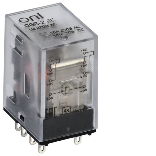 Реле общего назначения OGR-2 2C 220В AC