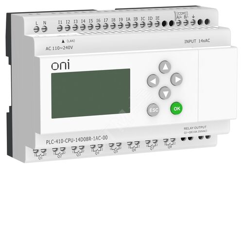 ПЛК 410 Модуль ЦПУ 14 DI 8 RO 220В AC с Ethernet портом с экраном