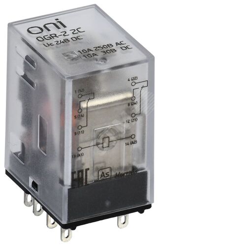 Реле общего назначения OGR-2 2C 24В DC