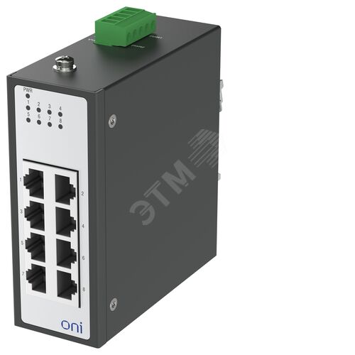 Коммутатор промышленный неуправляемый ISU-430 Ethernet 8 портов 10/100BaseT разъем RJ45 24В AC/12/24/48В DC с резервированием