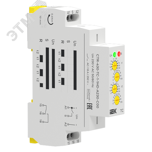 Реле циклическое TC 1 контакт 230В AC IEK