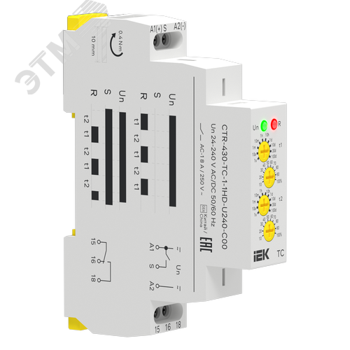 Реле циклическое TC 1 контакт 24-240В AC/DC IEK